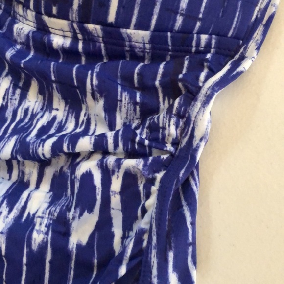 Tommy Bahama size 12 purple violet large Tankini swimwear bluish purple & white - Picture 13 of 15